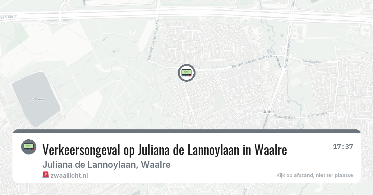 Verkeersongeval op Juliana de Lannoylaan in Waalre — 29 jan 2026