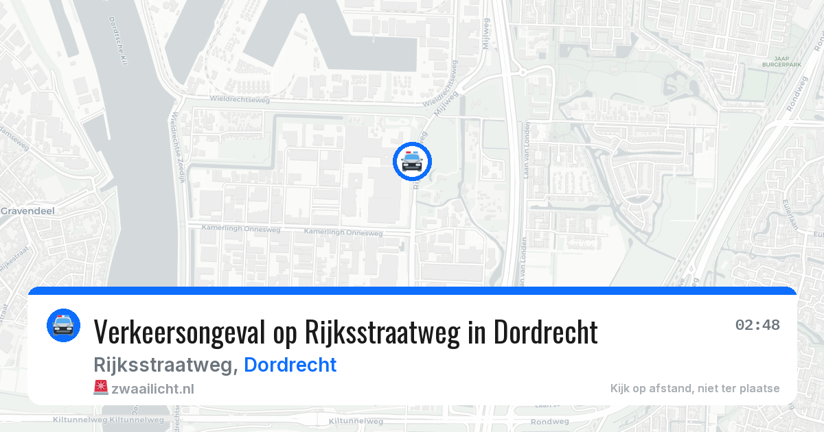 Verkeersongeval op Rijksstraatweg in Dordrecht — 31 jul 2026
