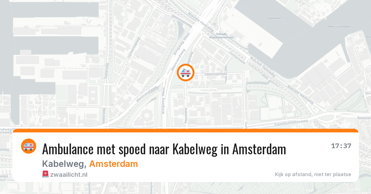 Ambulance met spoed naar Kabelweg in Amsterdam — 11 aug 2026