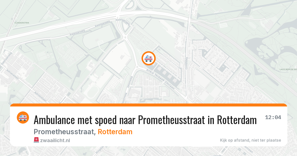 Ambulance met spoed naar Prometheusstraat in Rotterdam — 5 mei 2026