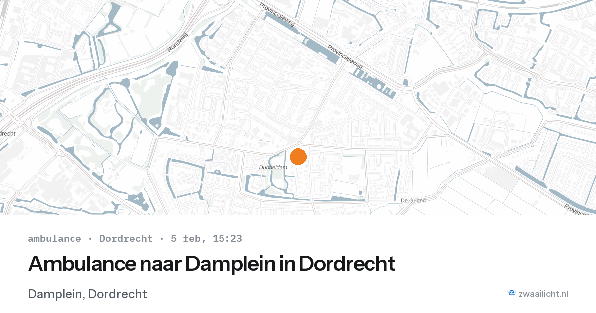 Ambulance naar Damplein in Dordrecht — 5 feb 2026