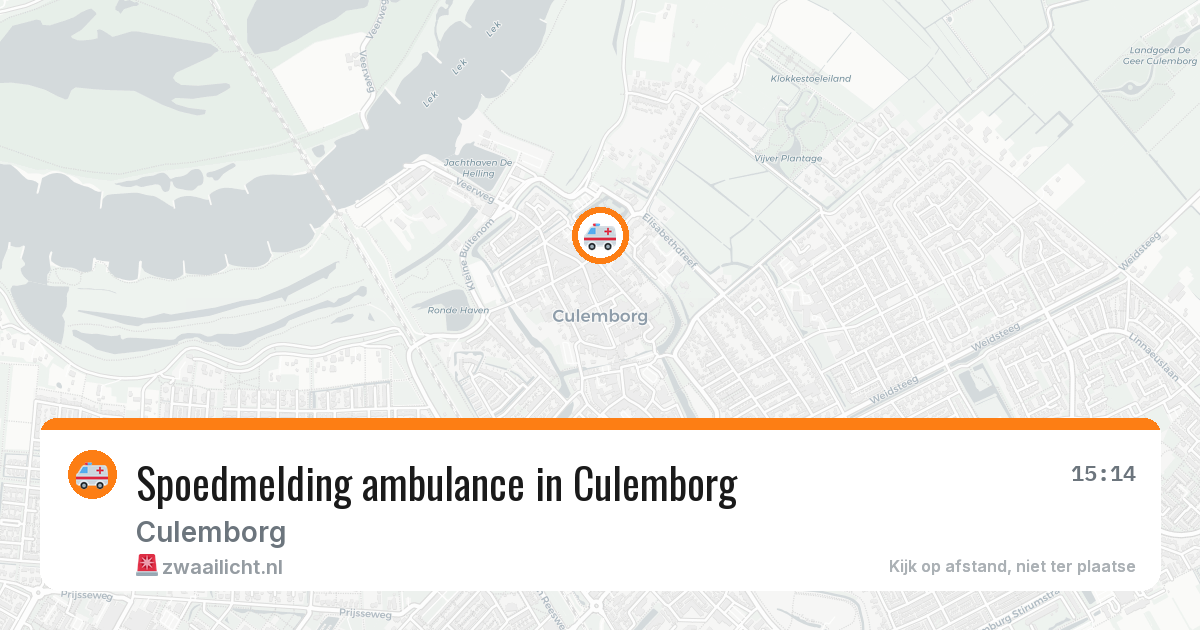 Spoedmelding ambulance in Culemborg — 29 mei 2026
