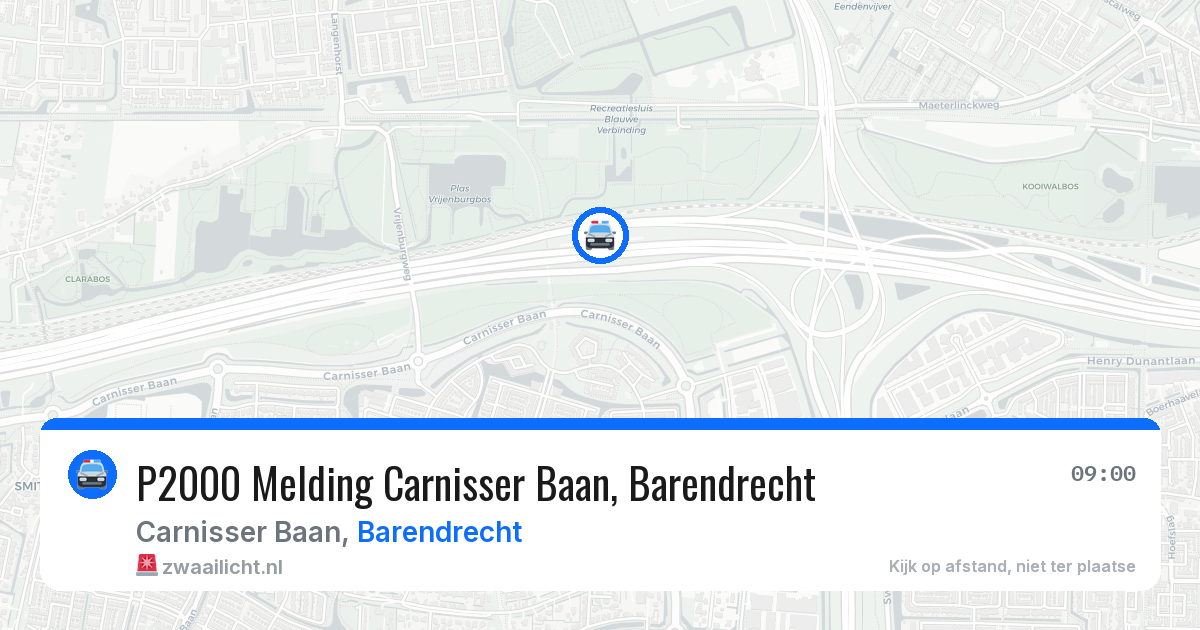 P2000 Melding Carnisser Baan, Barendrecht — 3 aug 2026