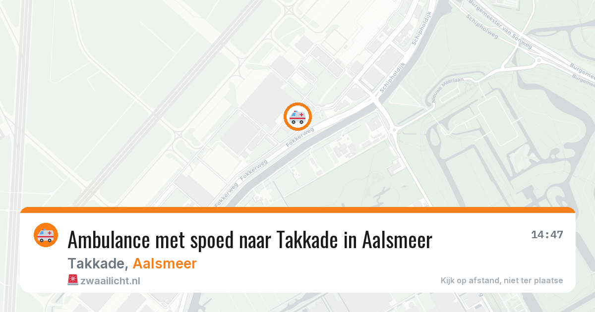Ambulance met spoed naar Takkade in Aalsmeer — 19 mrt 2026