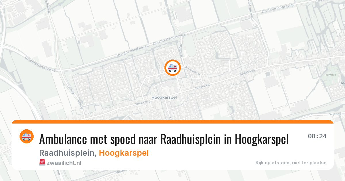 Ambulance met spoed naar Raadhuisplein in Hoogkarspel — 27 jul 2026