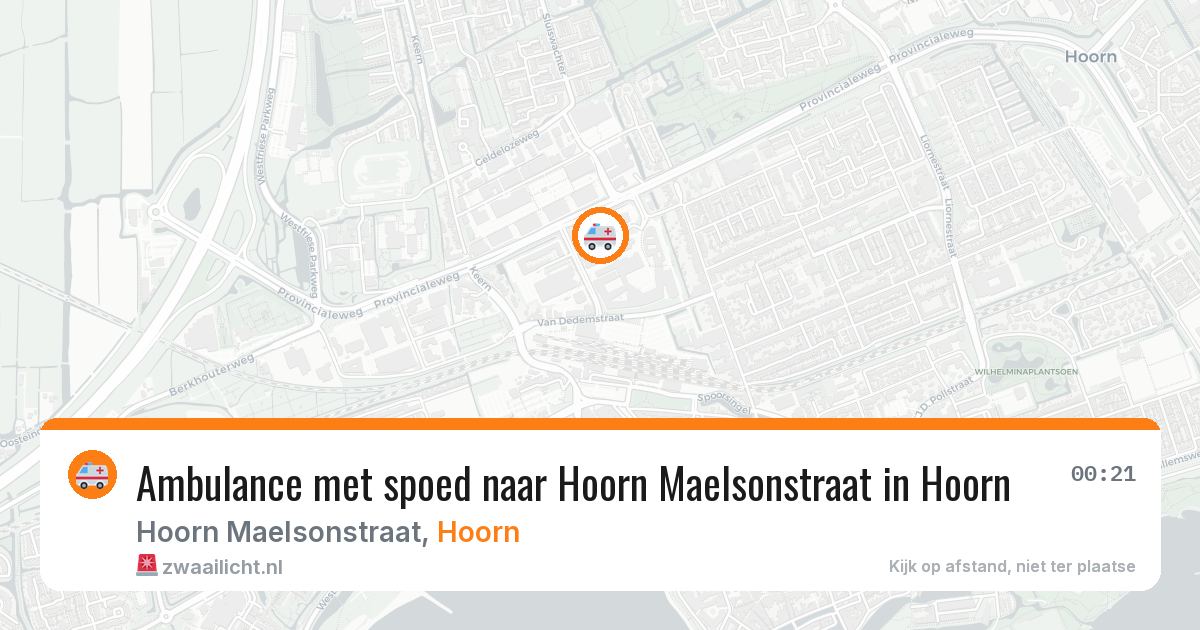 Ambulance met spoed naar Hoorn Maelsonstraat in Hoorn — 2 feb 2026