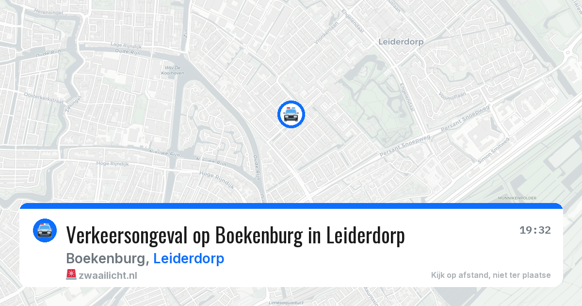Verkeersongeval op Boekenburg in Leiderdorp — 29 apr 2026