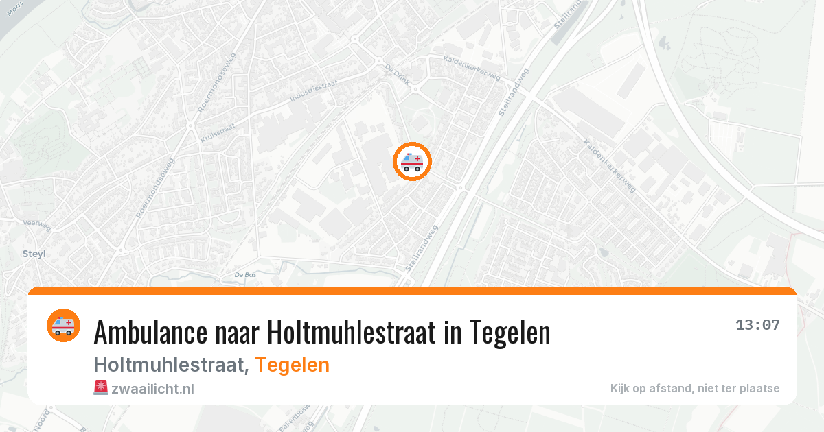 Ambulance naar Holtmuhlestraat in Tegelen — 4 aug 2026