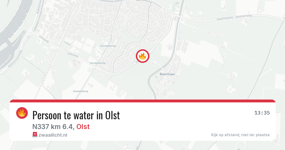 Persoon te water in Olst — 2 jul 2026