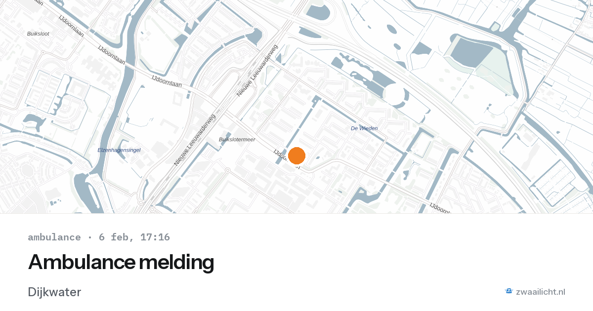 Ambulance melding — 6 feb 2026