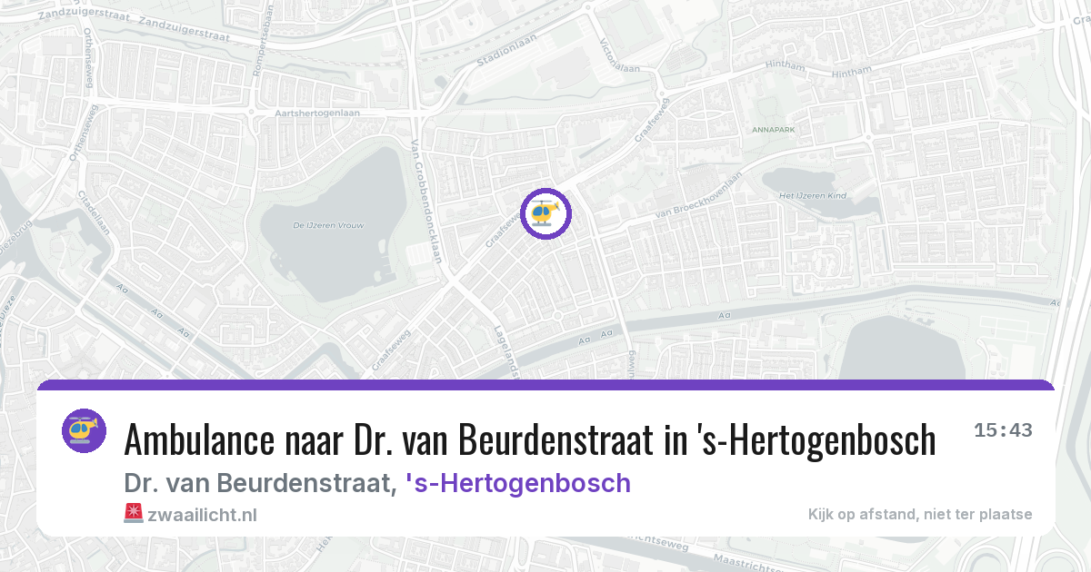Ambulance naar Dr. van Beurdenstraat in 's-Hertogenbosch — 2 jul 2026