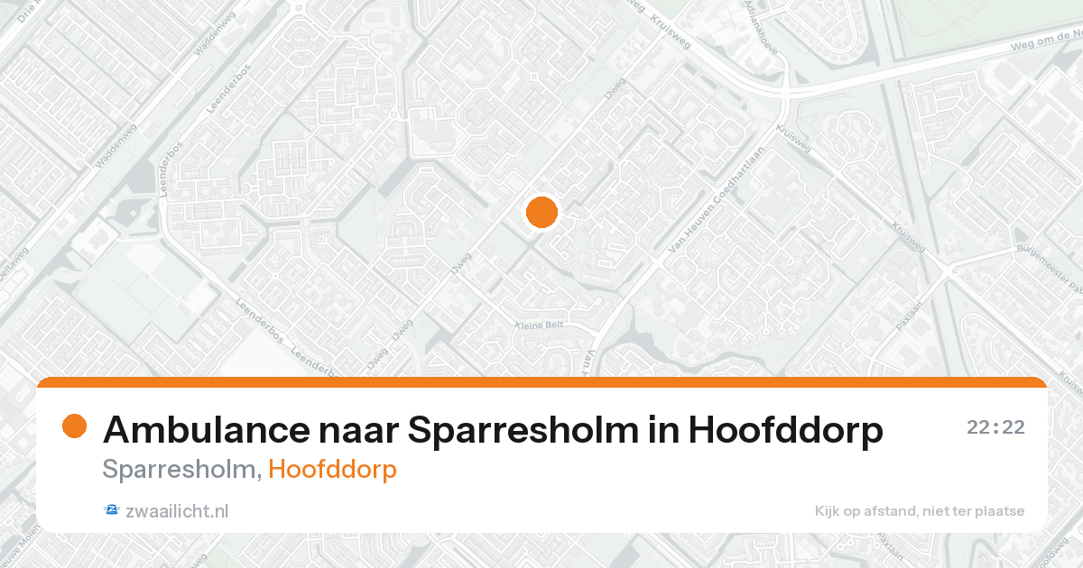 Ambulance naar Sparresholm in Hoofddorp — 20 aug 2026
