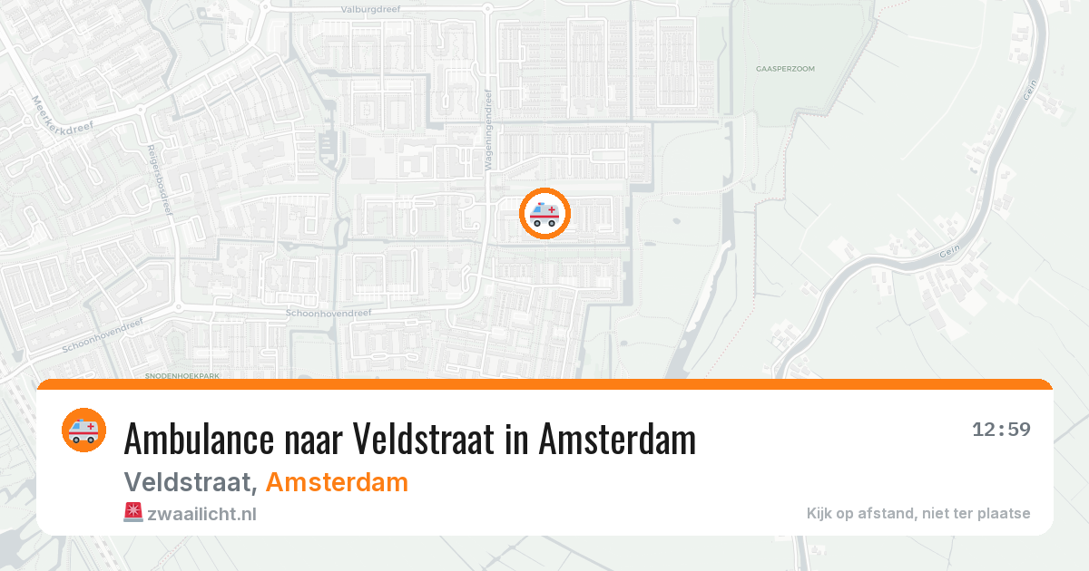 Ambulance naar Veldstraat in Amsterdam — 29 jan 2026