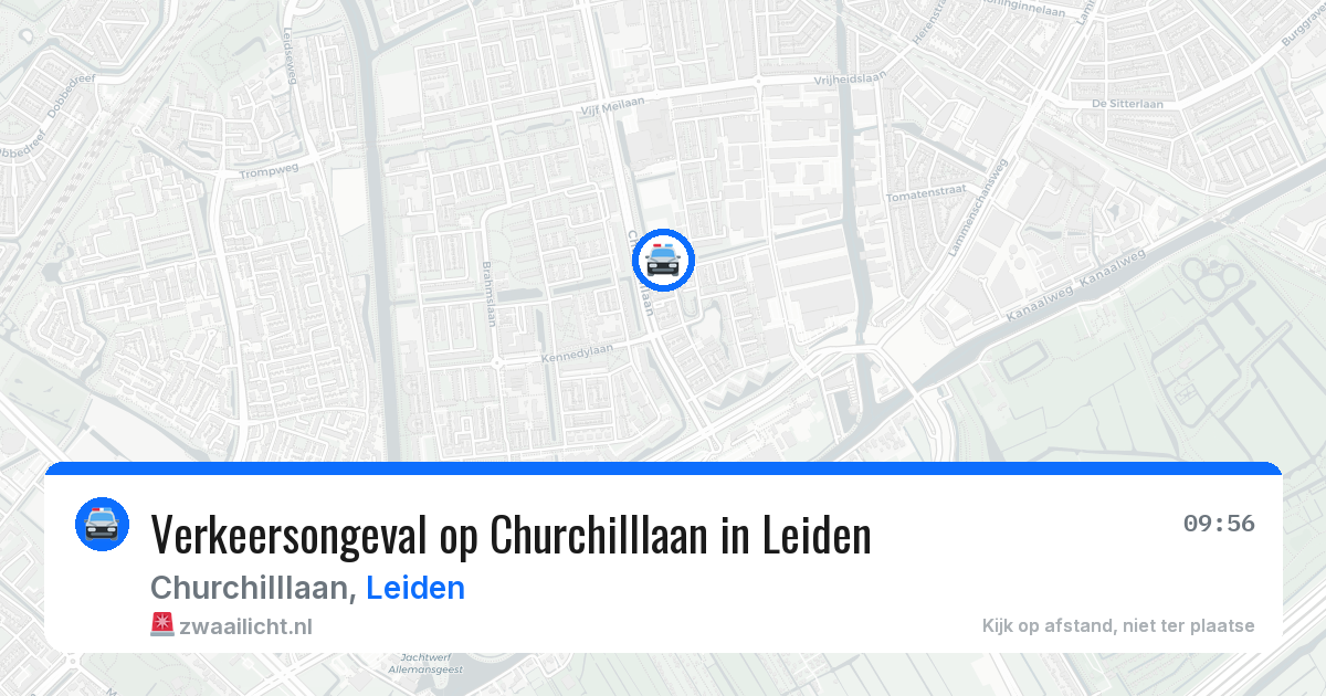 Verkeersongeval op Churchilllaan in Leiden — 16 jul 2026