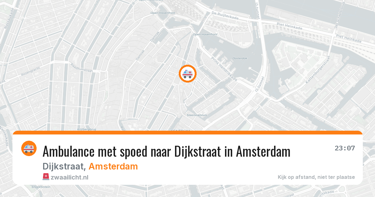 Ambulance met spoed naar Dijkstraat in Amsterdam — 28 jan 2026