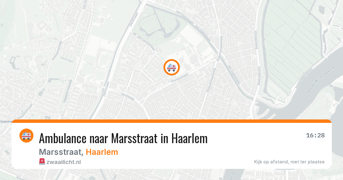 Ambulance naar Marsstraat in Haarlem — 28 mrt 2026