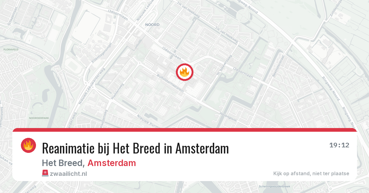 Reanimatie bij Het Breed in Amsterdam — 5 jun 2026