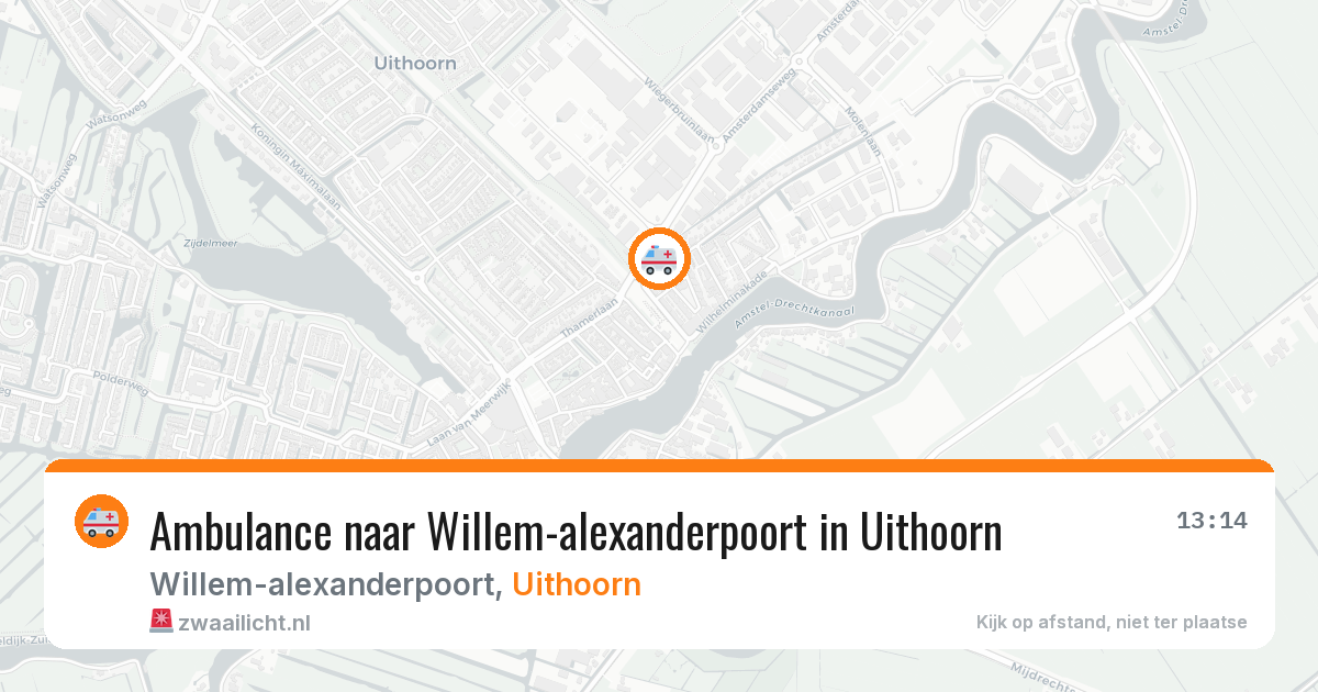 Ambulance naar Willem-alexanderpoort in Uithoorn — 15 mei 2026