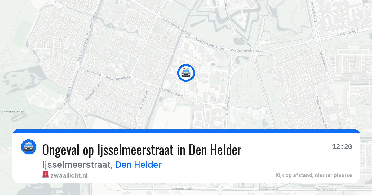 Ongeval op Ijsselmeerstraat in Den Helder — 7 apr 2026