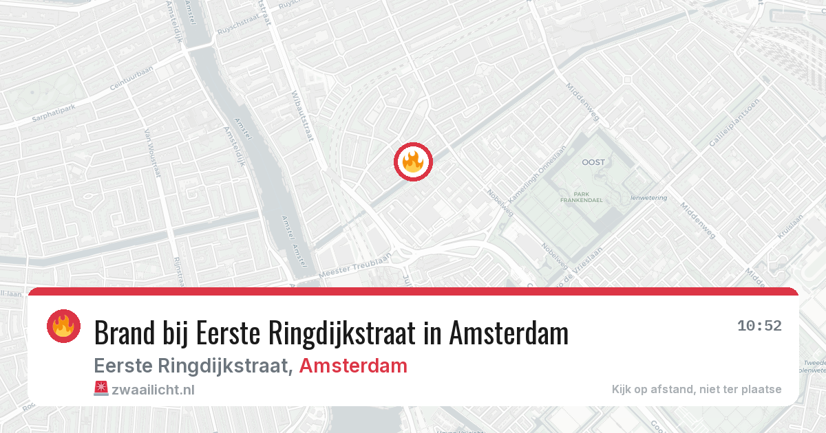 Brand bij Eerste Ringdijkstraat in Amsterdam — 13 jun 2026