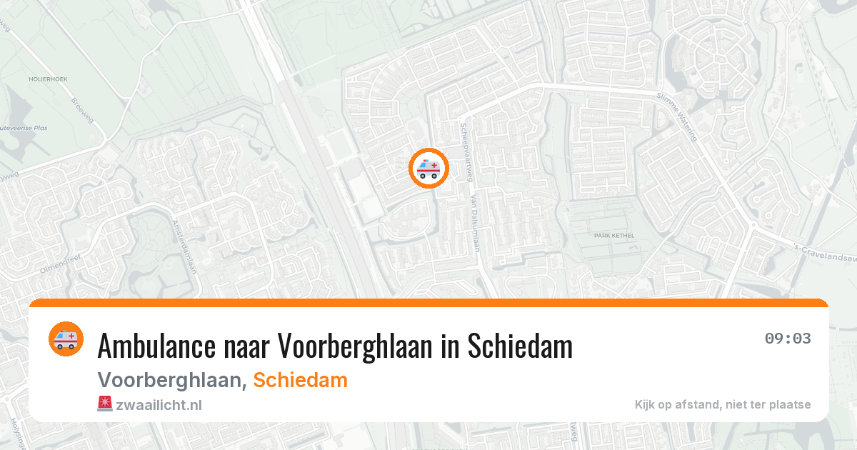 Ambulance naar Voorberghlaan in Schiedam — 31 jul 2026