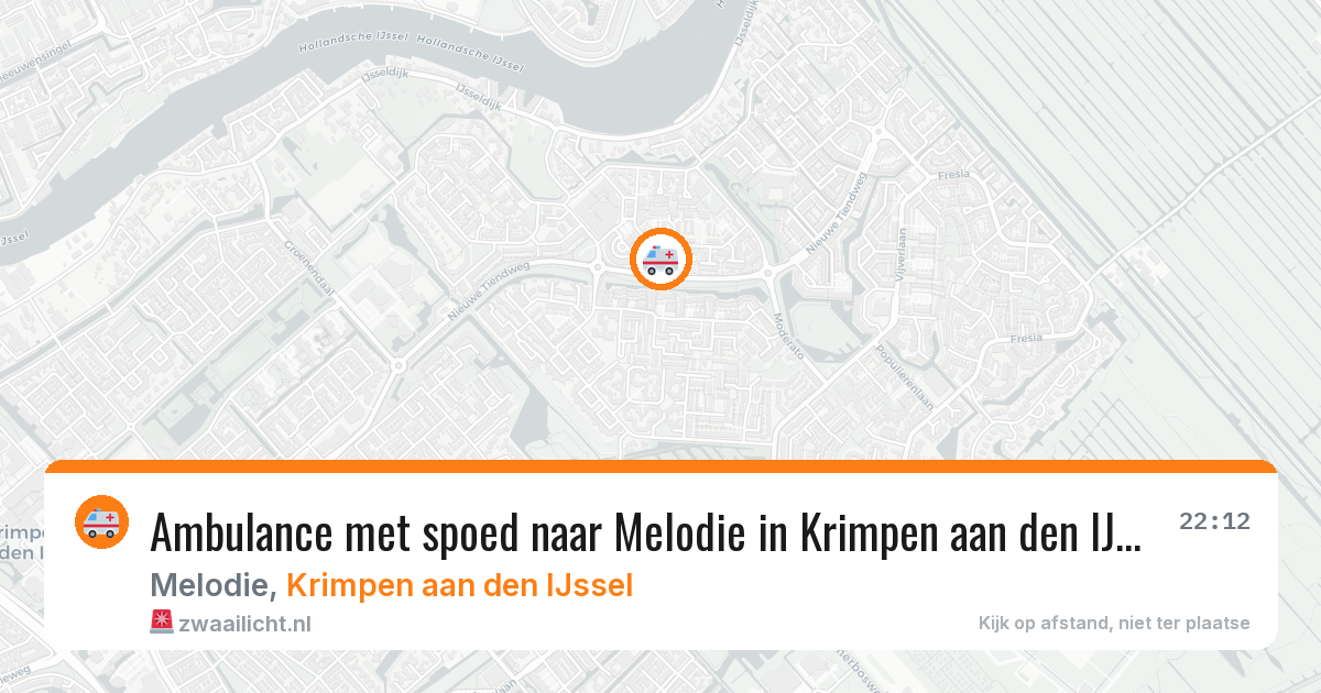 Ambulance met spoed naar Melodie in Krimpen aan den IJssel — 19 mei 2026