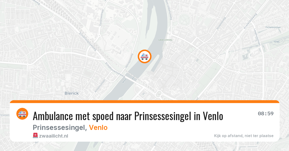 Ambulance met spoed naar Prinsessesingel in Venlo — 11 jun 2026