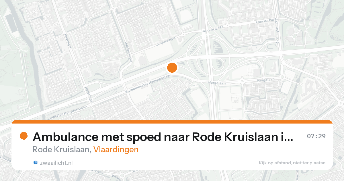 Ambulance met spoed naar Rode Kruislaan in Vlaardingen — 10 jul 2026