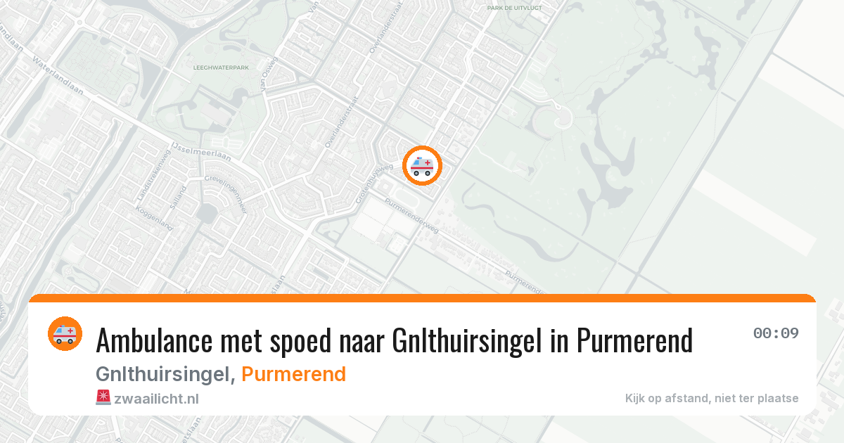 Ambulance met spoed naar Gnlthuirsingel in Purmerend — 4 mei 2026