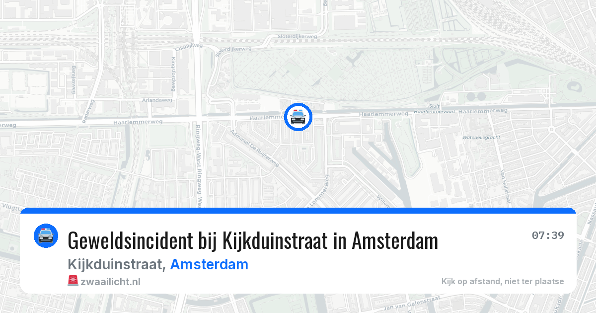 Geweldsincident bij Kijkduinstraat in Amsterdam — 11 aug 2026