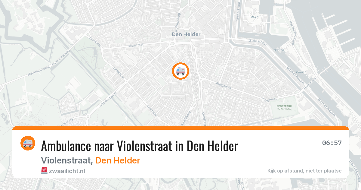 Ambulance naar Violenstraat in Den Helder — 6 aug 2026