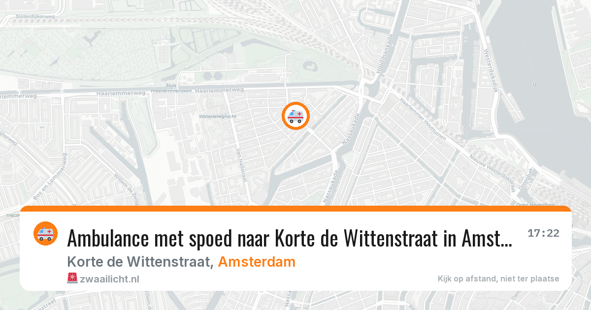 Ambulance met spoed naar Korte de Wittenstraat in Amsterdam — 5 jul 2026