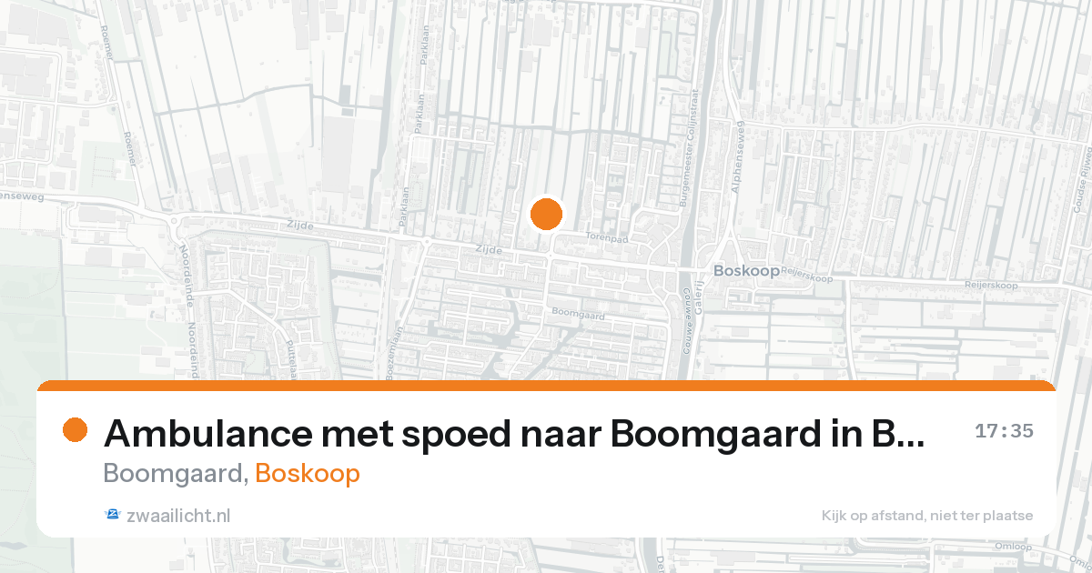 Ambulance met spoed naar Boomgaard in Boskoop — 12 mei 2026