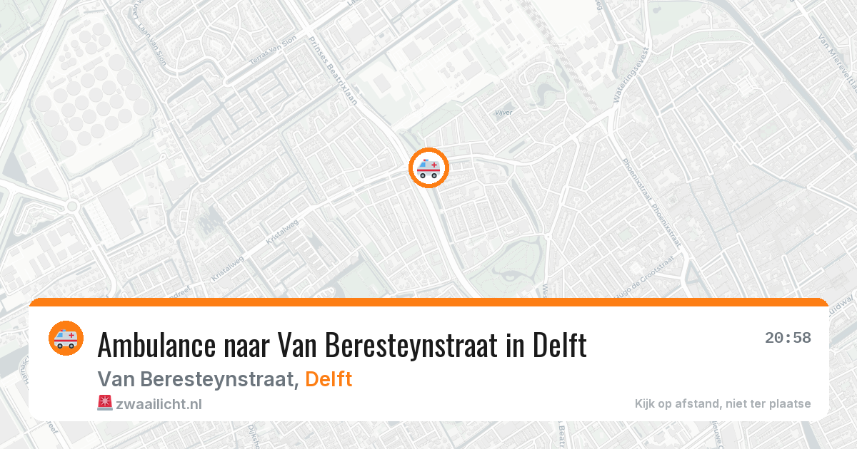 Ambulance naar Van Beresteynstraat in Delft — 29 mei 2026