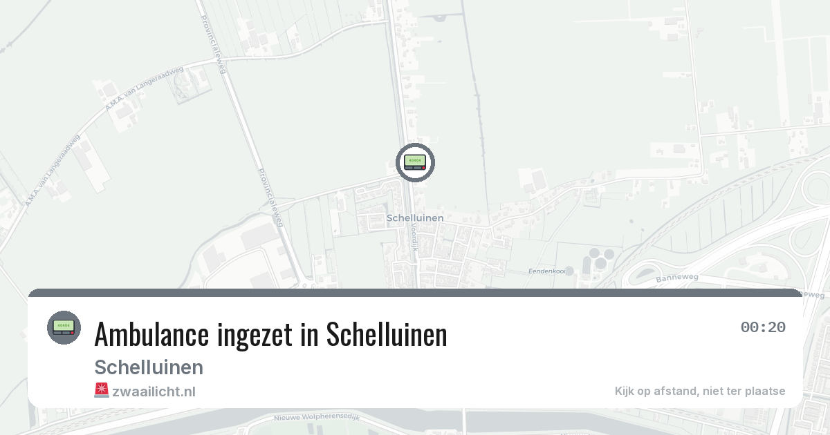 Ambulance ingezet in Schelluinen — 23 mei 2026