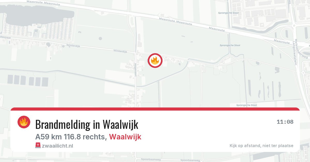 Brandmelding in Waalwijk — 15 mei 2026