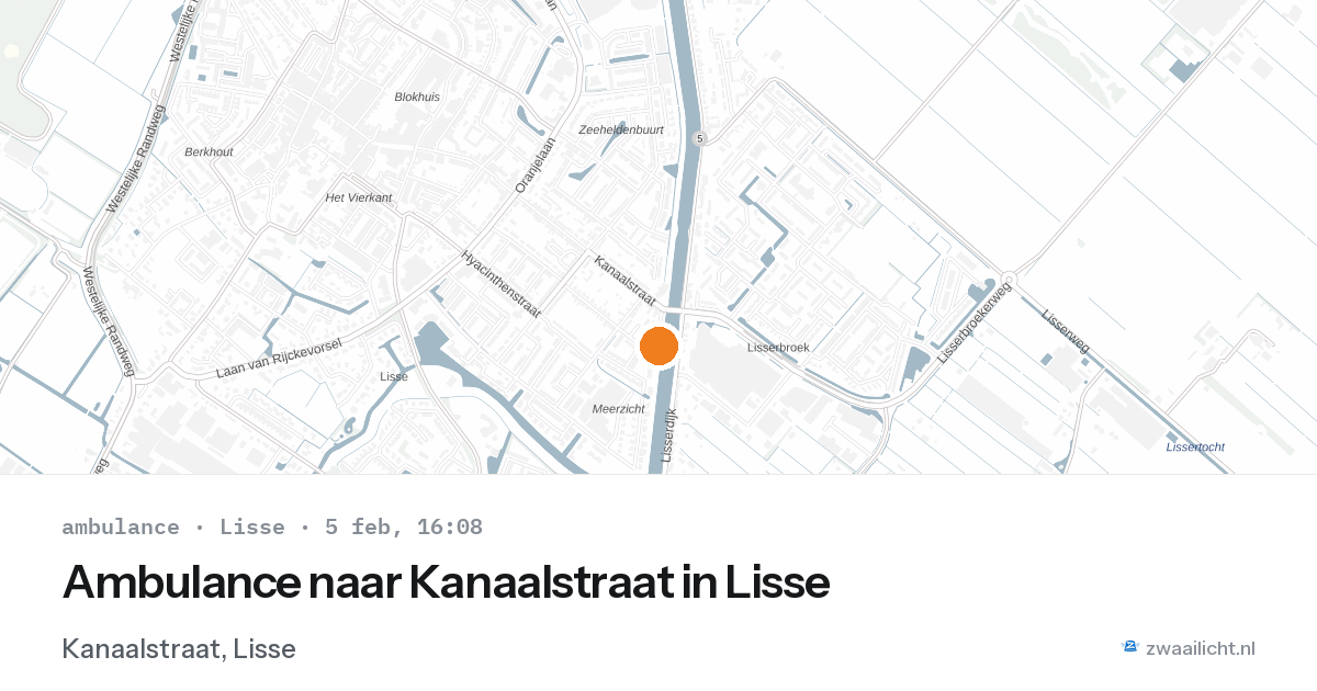 Ambulance naar Kanaalstraat in Lisse — 5 feb 2026