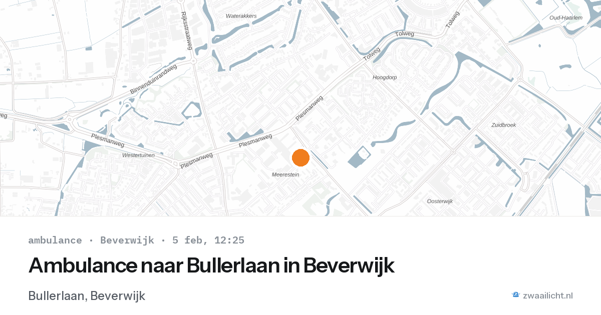 Ambulance naar Bullerlaan in Beverwijk — 5 feb 2026