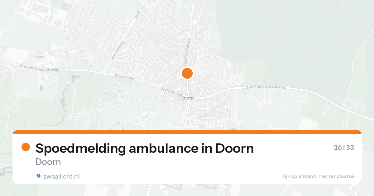Spoedmelding ambulance in Doorn — 31 jan 2026