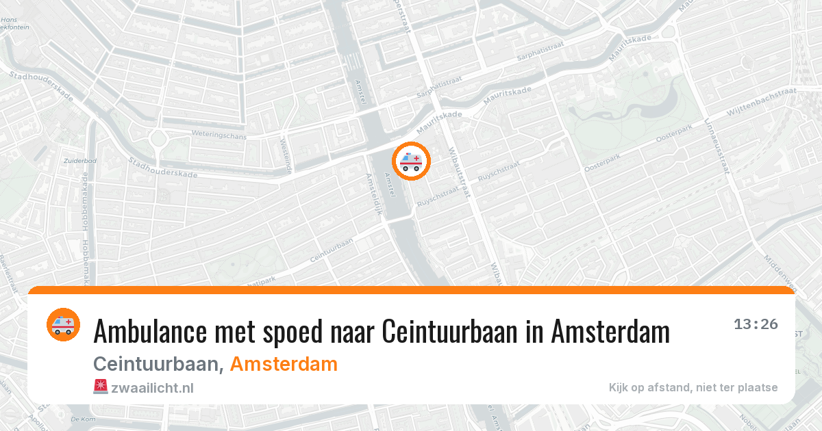 Ambulance met spoed naar Ceintuurbaan in Amsterdam — 18 mrt 2026