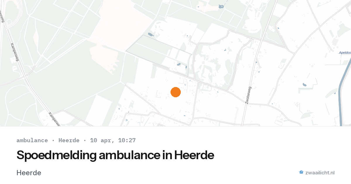 Spoedmelding ambulance in Heerde — 8 mrt 2026