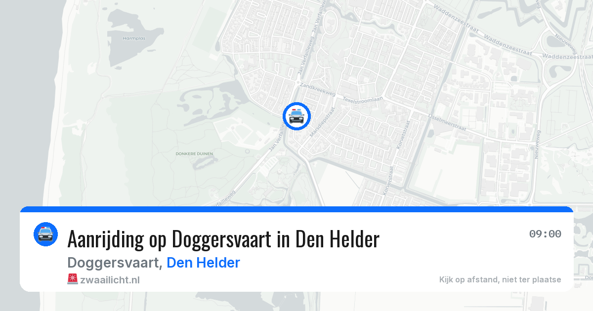 Aanrijding op Doggersvaart in Den Helder — 8 mei 2026
