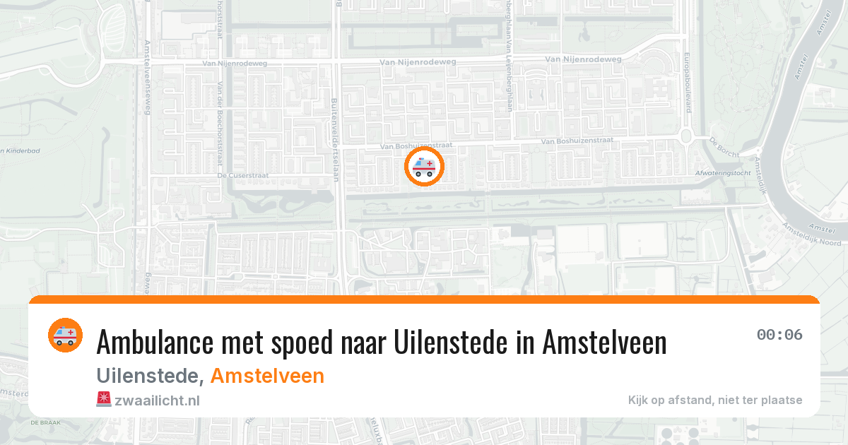 Ambulance met spoed naar Uilenstede in Amstelveen — 20 mrt 2026