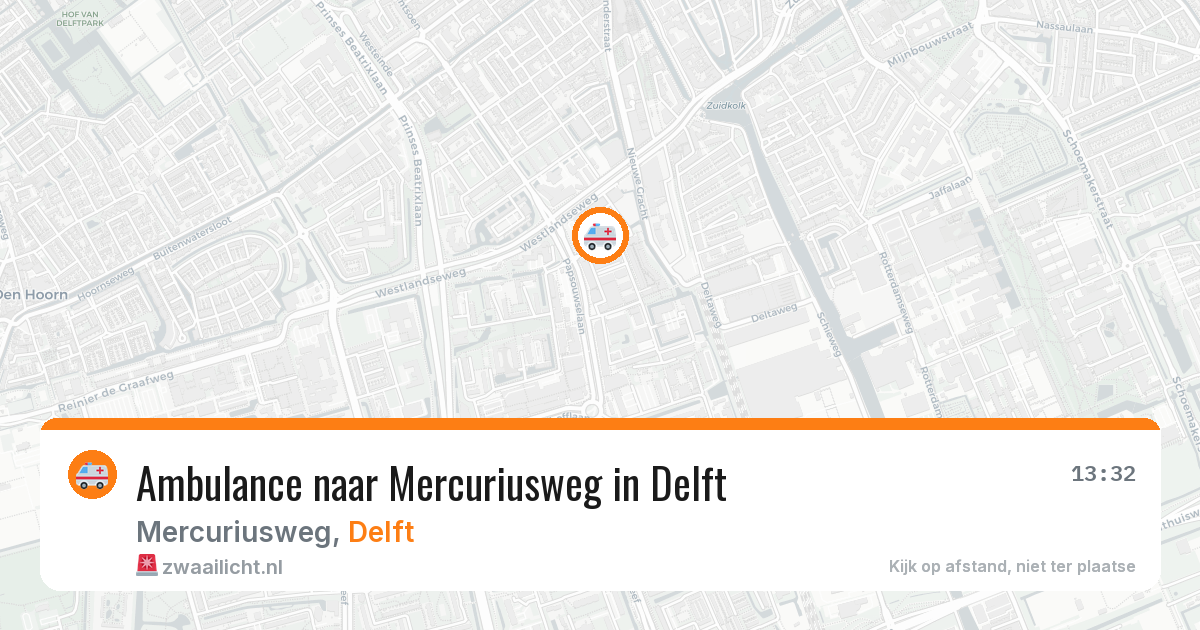 Ambulance naar Mercuriusweg in Delft — 30 mei 2026