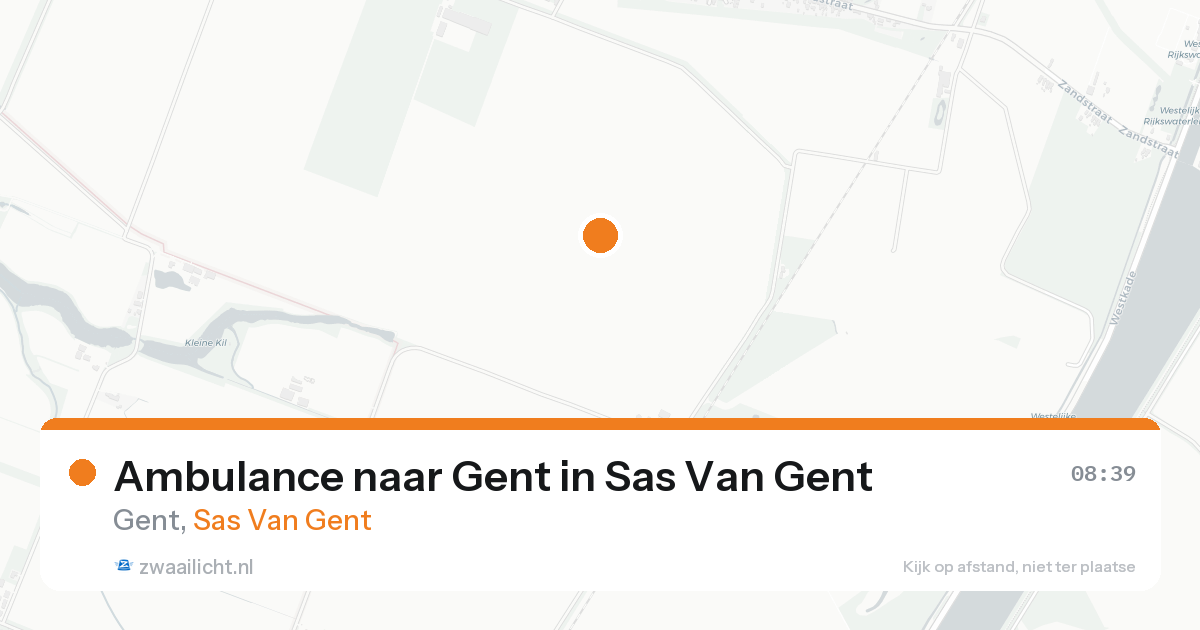 Ambulance naar Gent in Sas Van Gent — 17 aug 2026