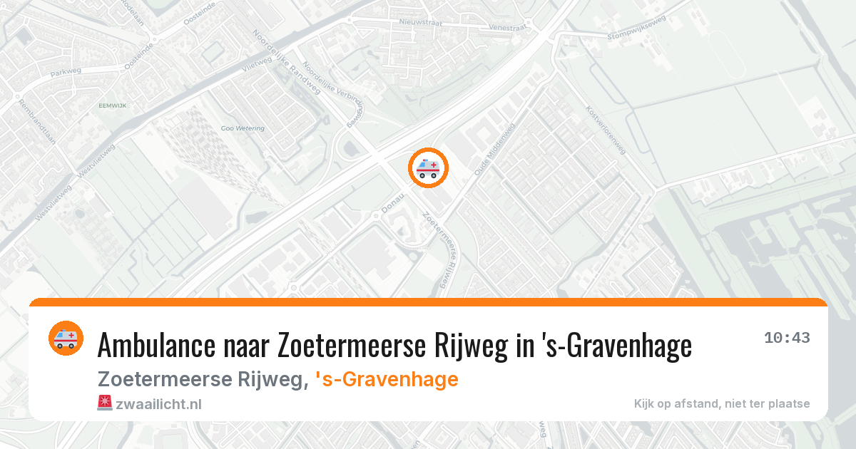 Ambulance naar Zoetermeerse Rijweg in 's-Gravenhage — 29 jan 2026