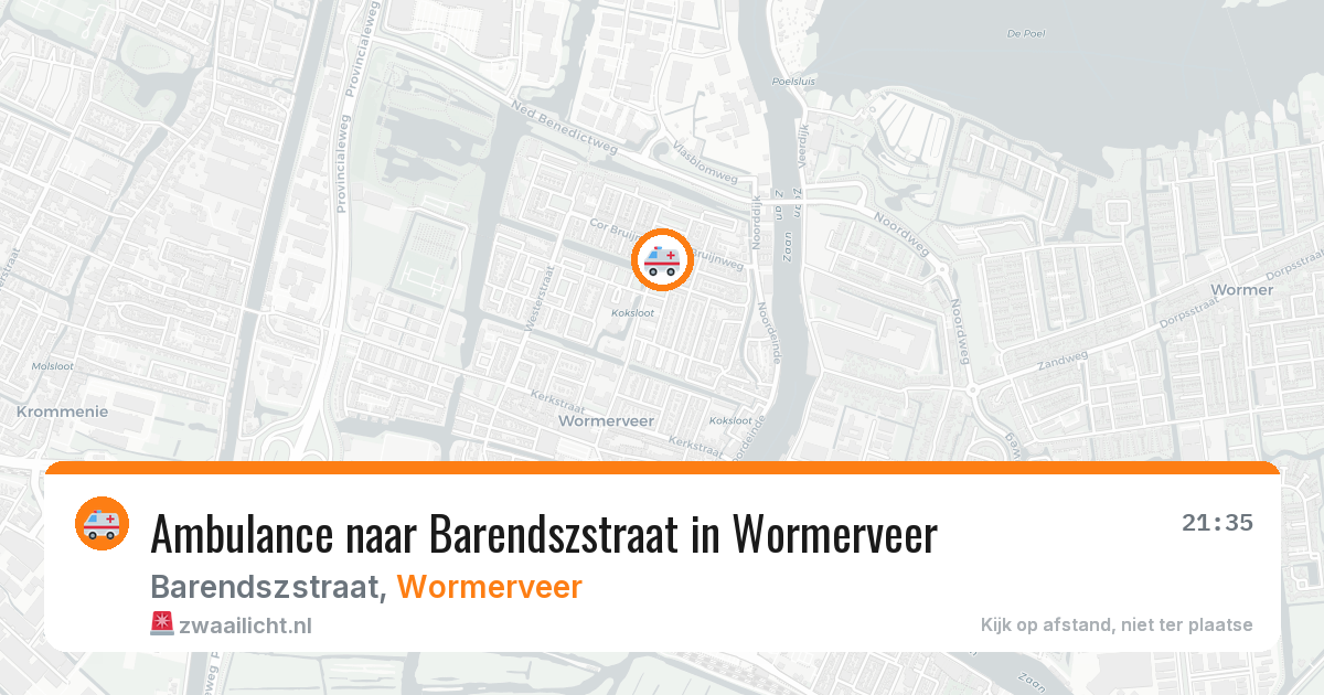 Ambulance naar Barendszstraat in Wormerveer — 7 aug 2026