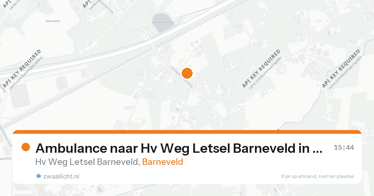 Ambulance naar Hv Weg Letsel Barneveld in Barneveld — 20 aug 2026