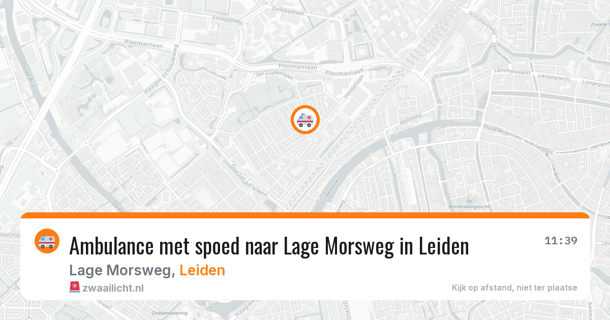 Ambulance met spoed naar Lage Morsweg in Leiden — 2 jun 2026