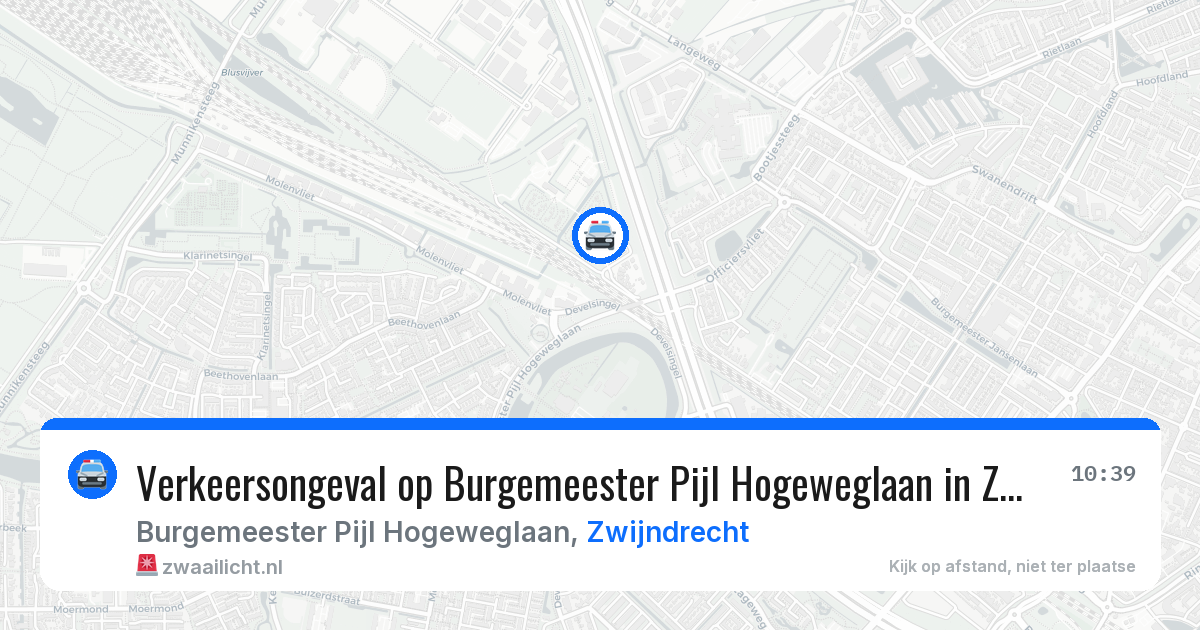 Verkeersongeval op Burgemeester Pijl Hogeweglaan in Zwijndrecht — 21 jan 2026